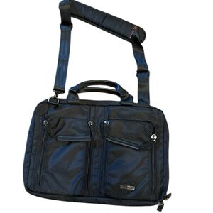 Mobil It Black Laptop Bag Padded, Seatbelt loops Durable Fabric Like New…